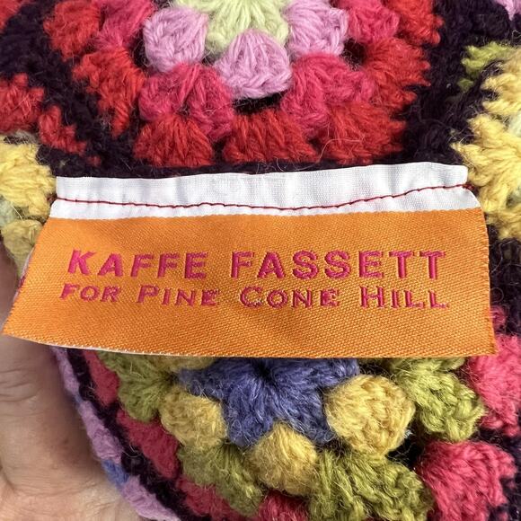 Kaffe Fassett Pine Cone Hill Wool Crochet Granny Hexagon Afghan Throw Blanket - Picture 10 of 11